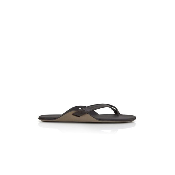 WINGS Mörkbruna sandaler i kalvskinn med korsade remmar WINGS Mörkbruna sandaler i kalvskinn med korsade remmar
